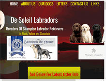 Tablet Screenshot of desoleillabradors.com